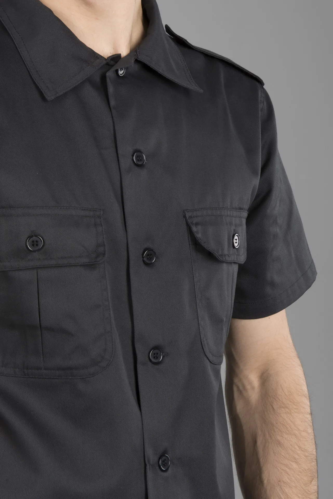 Camisa Brandit US Hemd 1/2 Negra