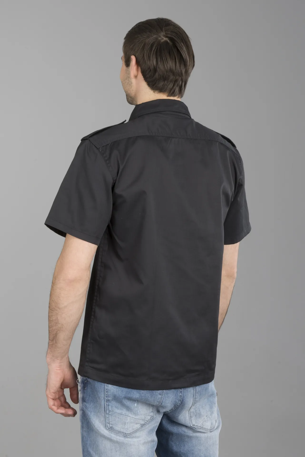 Camisa Brandit US Hemd 1/2 Negra