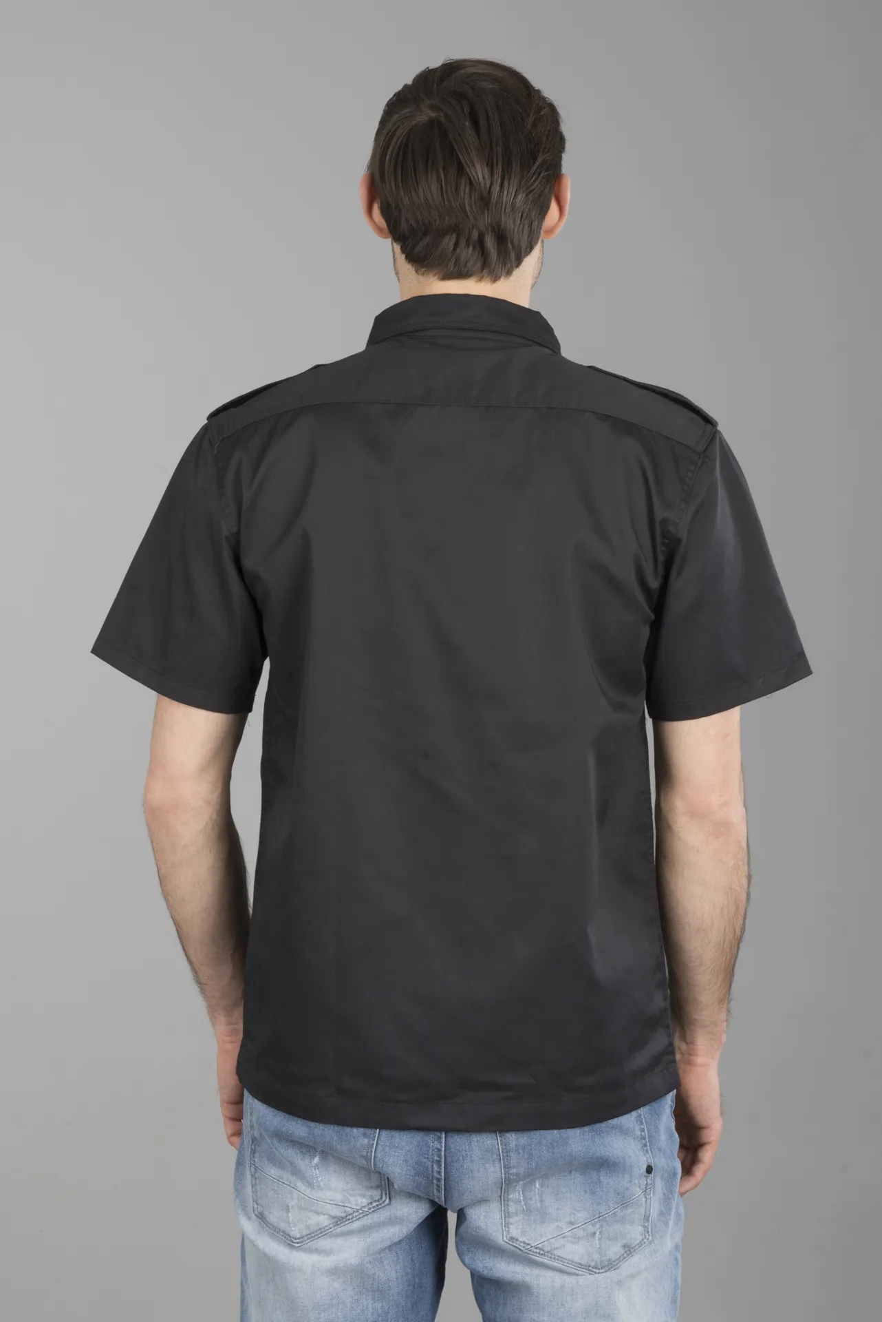 Camisa Brandit US Hemd 1/2 Negra