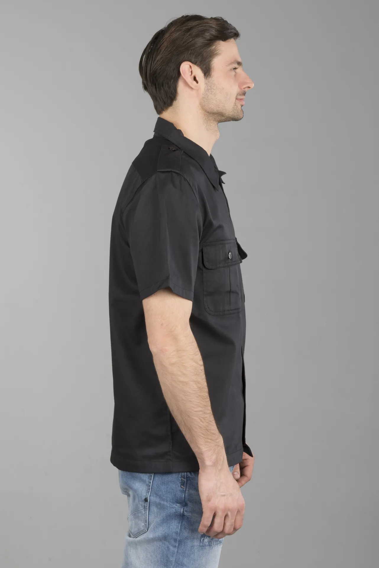 Camisa Brandit US Hemd 1/2 Negra